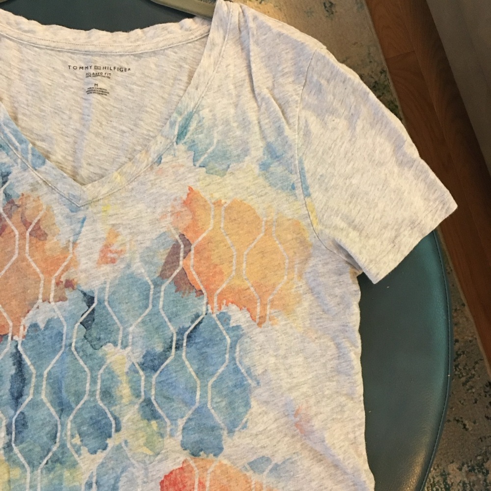Tommy Hilfiger grey v- neck T